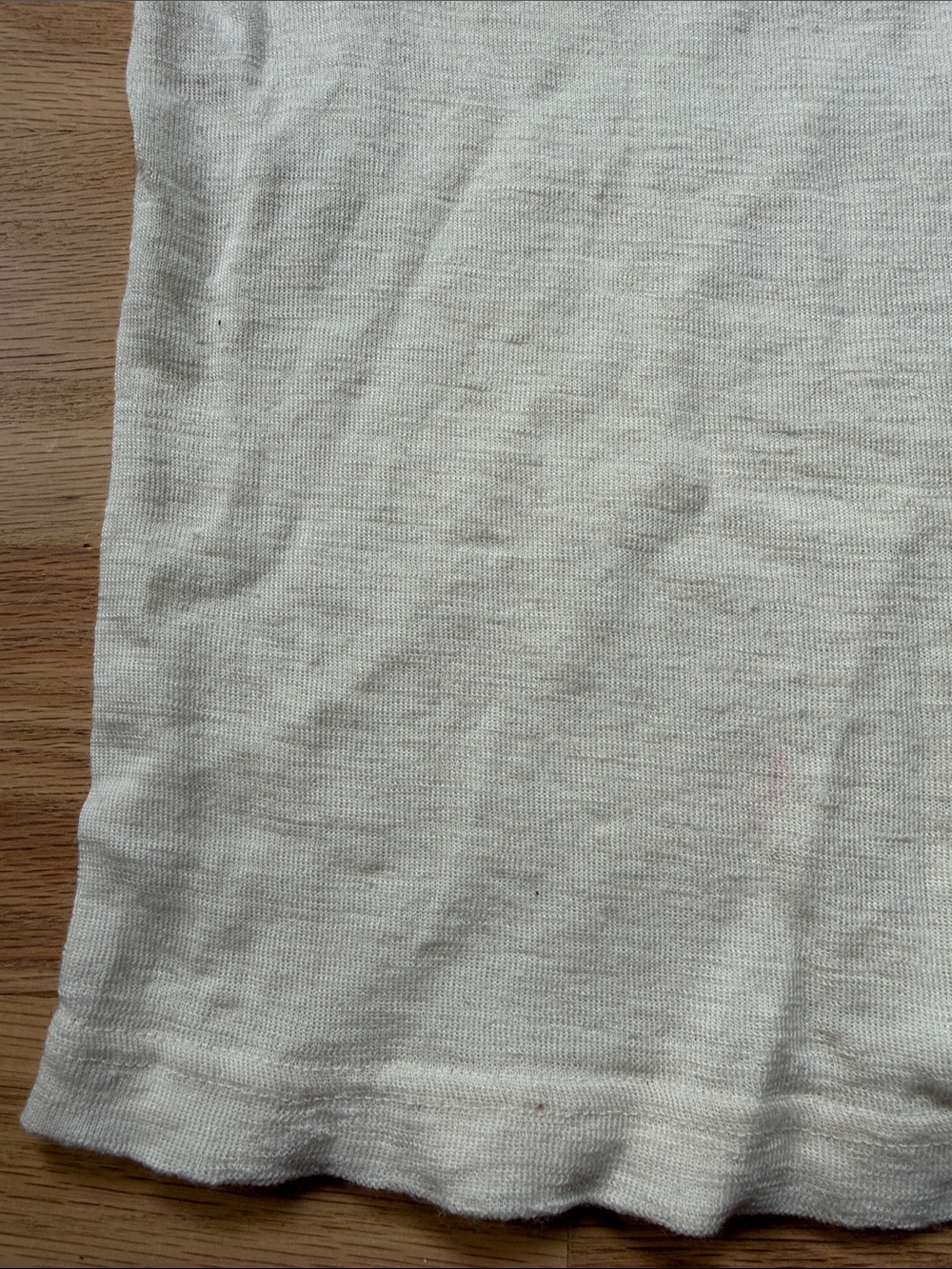 Cosilana German merino wool/silk crewneck cream short sleeve top sz EUR 152 - Picture 14 of 15
